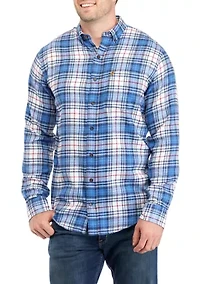 Big & Tall Plaid Stratton Flannel Button Down Shirt