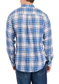 Big & Tall Plaid Stratton Flannel Button Down Shirt