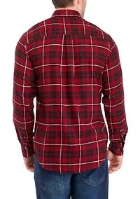 Big & Tall Plaid Stratton Flannel Button Down Shirt