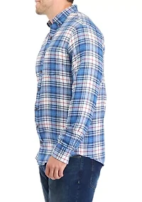 Big & Tall Plaid Stratton Flannel Button Down Shirt