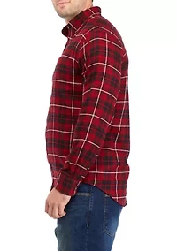 Big & Tall Plaid Stratton Flannel Button Down Shirt