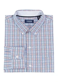 Big & Tall Performance Comfort Long Sleeve Plaid Button Down Shirt
