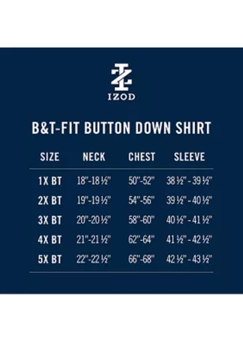 Big & Tall Performance Comfort Long Sleeve Plaid Button Down Shirt