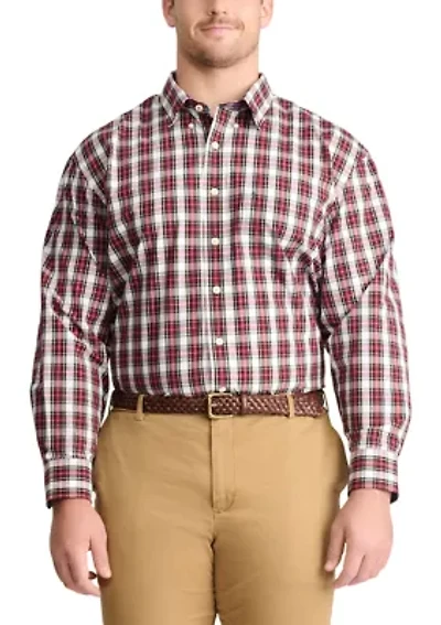 Big & Tall Holiday Tartan Woven Shirt