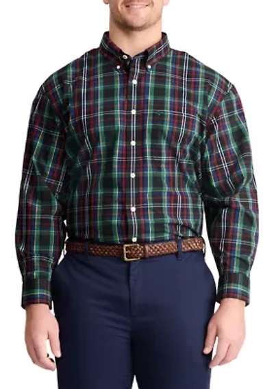 Big & Tall Holiday Tartan Woven Shirt