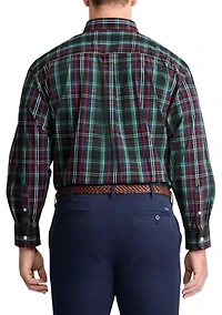 Big & Tall Holiday Tartan Woven Shirt