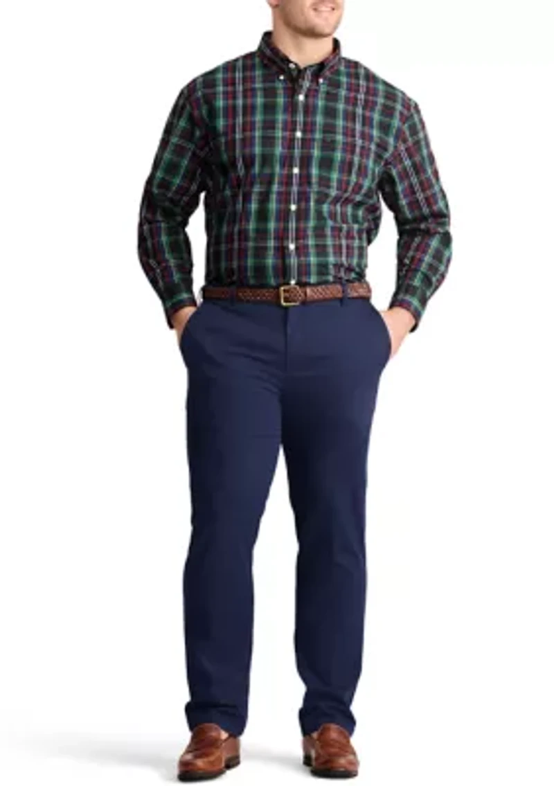Big & Tall Holiday Tartan Woven Shirt