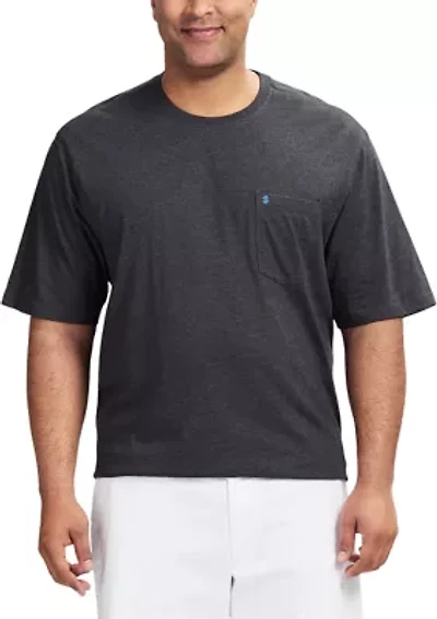 Big & Tall Saltwater Soft Wash Pocket Crew Neck T-Shirt