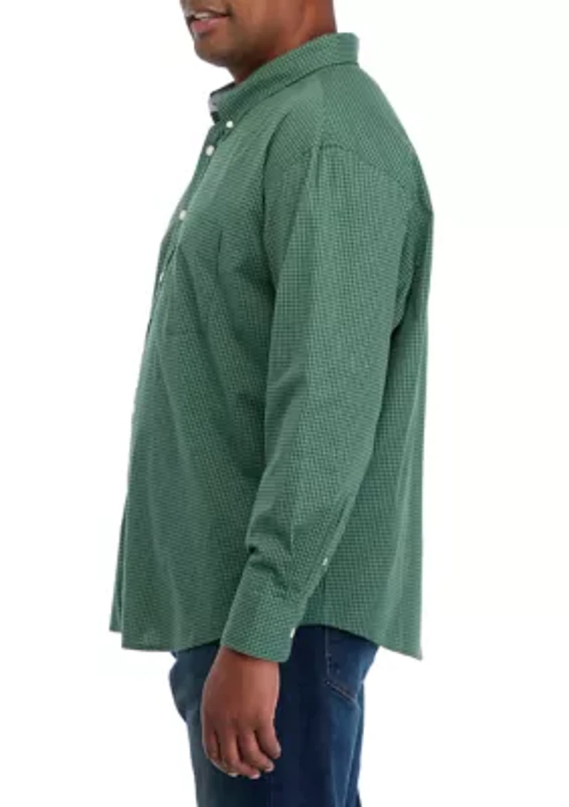 Big & Tall Comfort Performance Woven Button Down Shirt