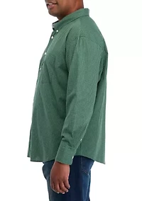 Big & Tall Comfort Performance Woven Button Down Shirt