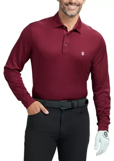 SwingFlex Elite – Long Sleeve Jacquard Polo Shirt