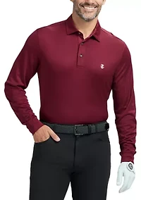 SwingFlex Elite – Long Sleeve Jacquard Polo Shirt