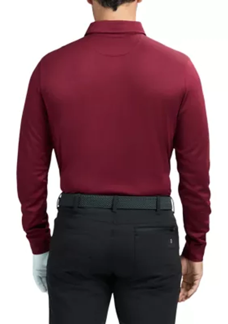 SwingFlex Elite – Long Sleeve Jacquard Polo Shirt
