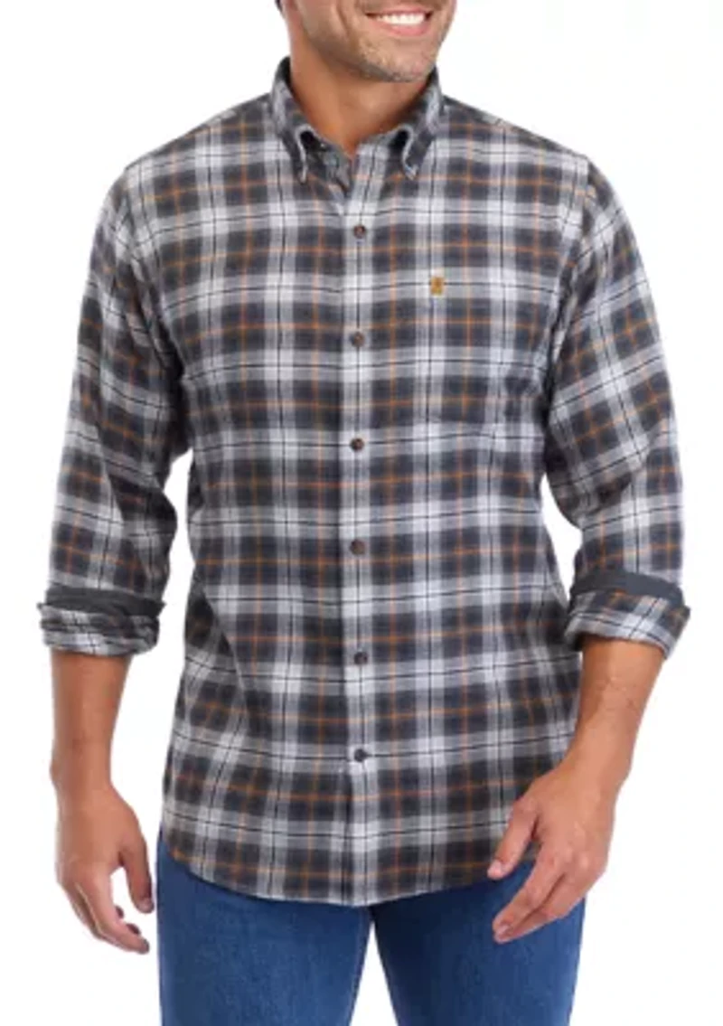 Plaid Printed Button Down Flannel Shirt