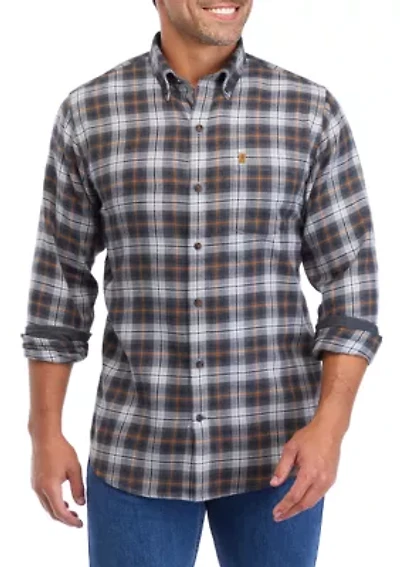 Plaid Printed Button Down Flannel Shirt