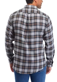 Plaid Printed Button Down Flannel Shirt