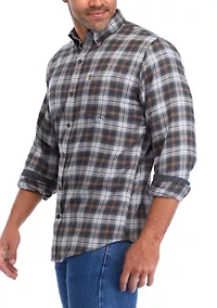 Plaid Printed Button Down Flannel Shirt