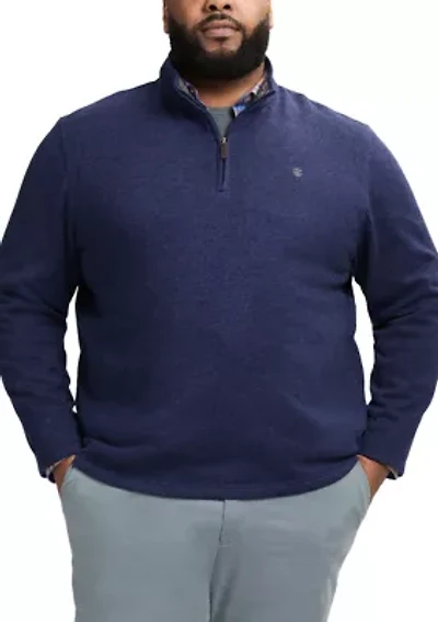 Big & Tall Sweater Fleece 1/4 Zip Pullover