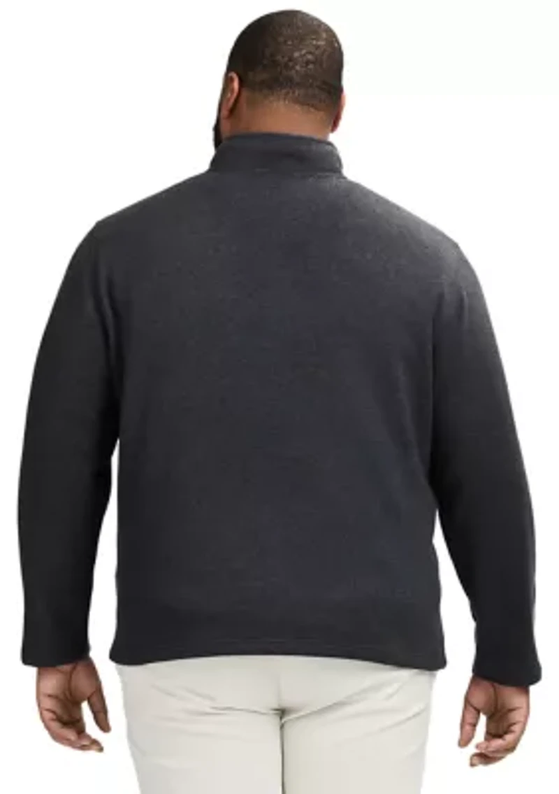 Big & Tall Sweater Fleece 1/4 Zip Pullover