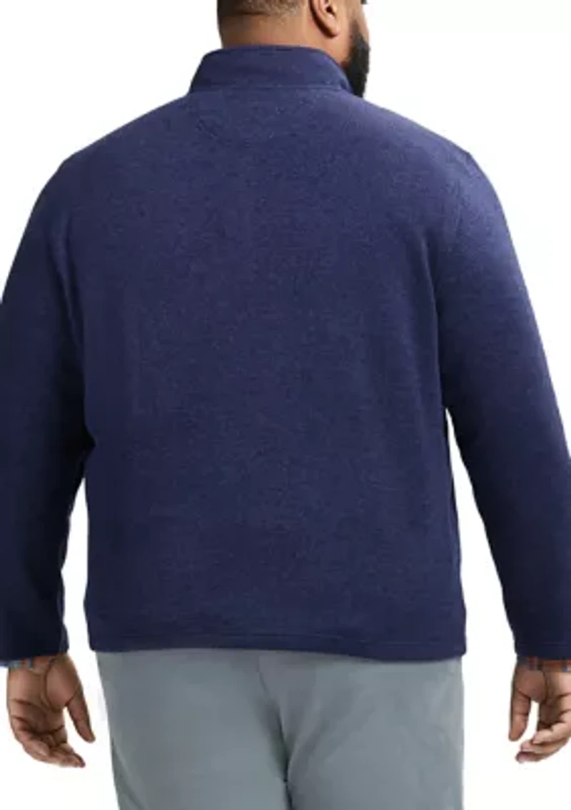 Big & Tall Sweater Fleece 1/4 Zip Pullover