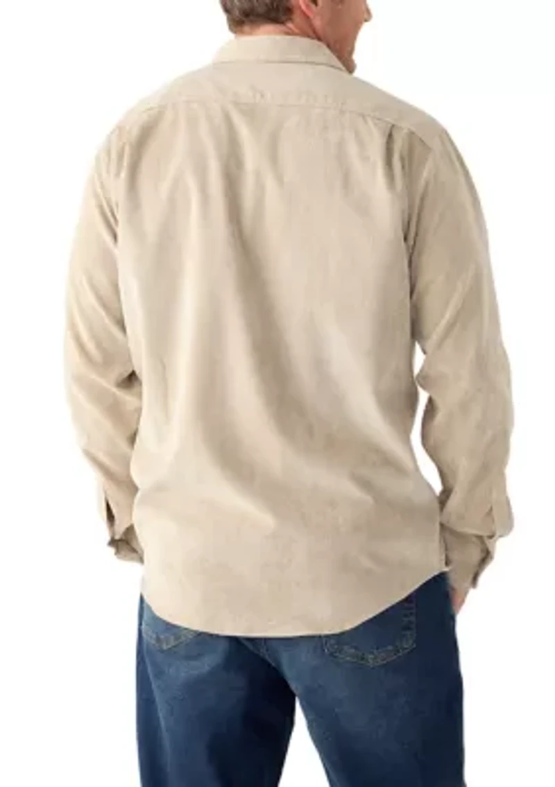 Big & Tall Long Sleeve Solid Corduroy Shirt