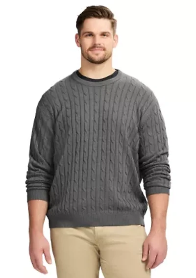 Big & Tall Classics Soft Touch Jersey Crew Neck Sweater