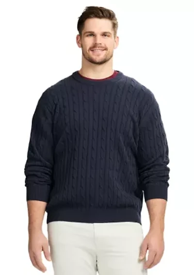 Big & Tall Classics Soft Touch Jersey Crew Neck Sweater