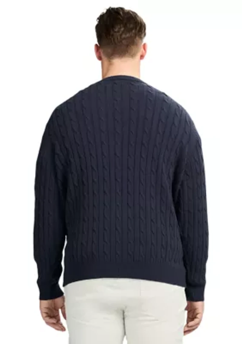 Big & Tall Classics Soft Touch Jersey Crew Neck Sweater