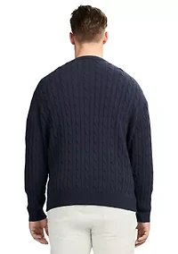 Big & Tall Classics Soft Touch Jersey Crew Neck Sweater