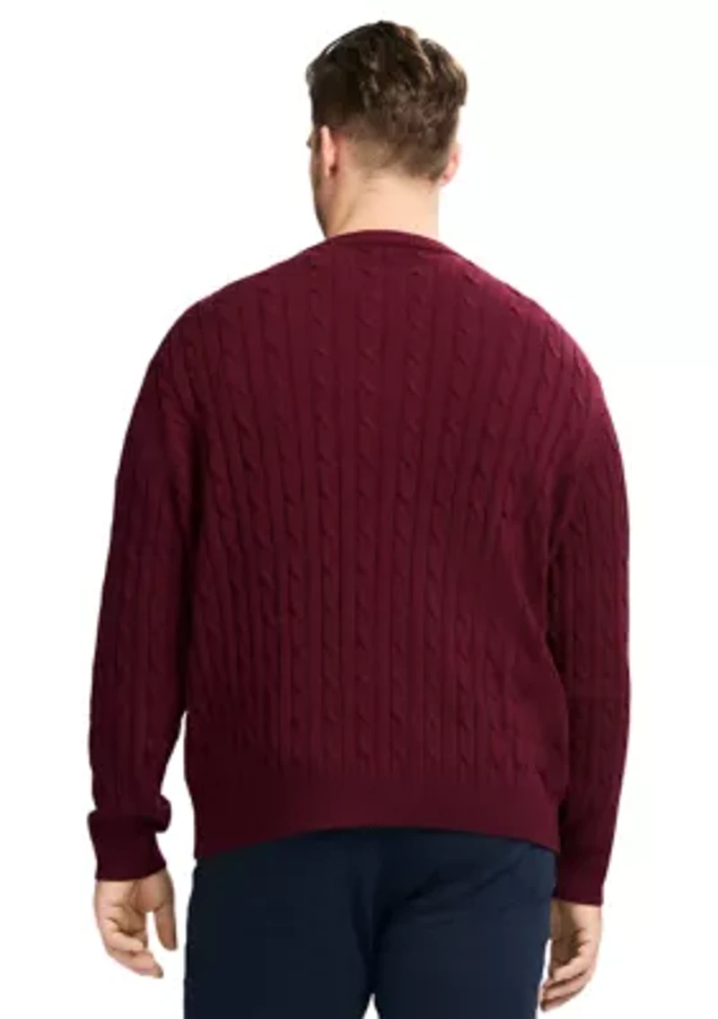 Big & Tall Classics Soft Touch Jersey Crew Neck Sweater