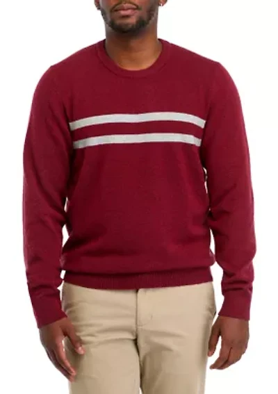 Classic Chest Stripe Crew Neck Sweater