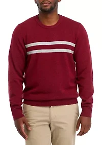 Classic Chest Stripe Crew Neck Sweater