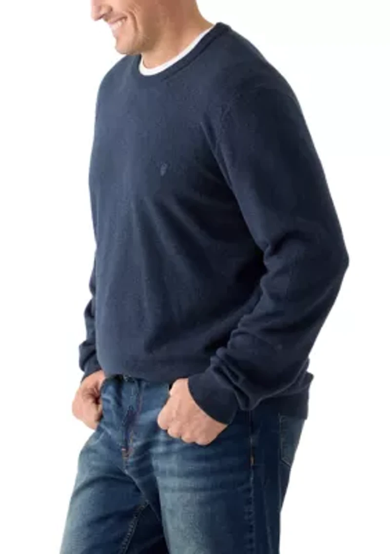 Big & Tall Soft Touch Jersey Crew Neck Sweater