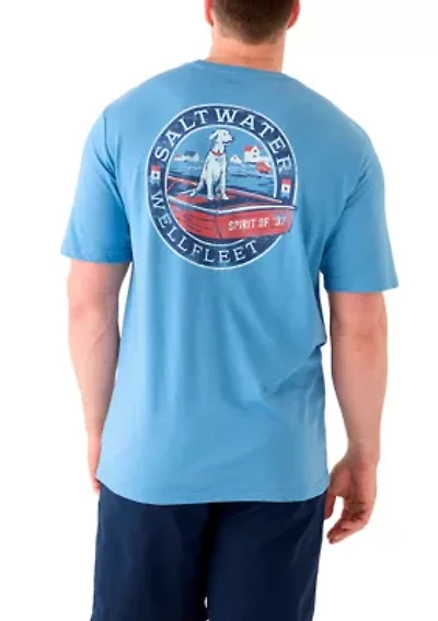 Big & Tall Short Sleeve Coastal Spirit Dog Graphic T-Shirt