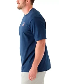 Big & Tall Short Sleeve Stars Crab Graphic T-Shirt