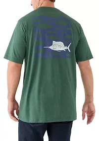 Big & Tall Shirt Sleeve Saltwater Graphic T-Shirt