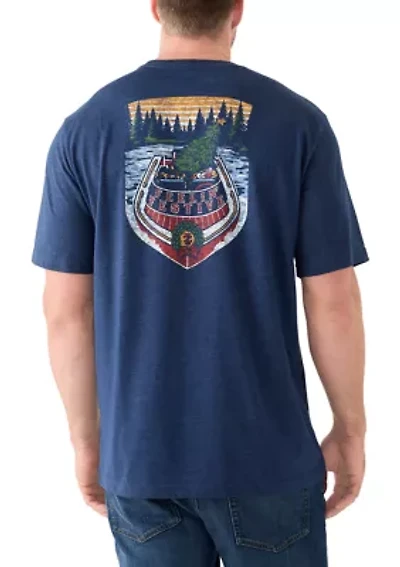 Big & Tall Feelin Festive Boat Graphic T-Shirt