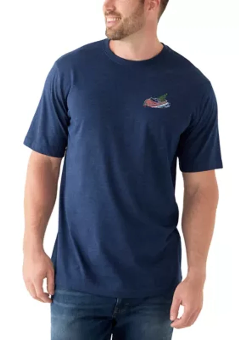 Big & Tall Feelin Festive Boat Graphic T-Shirt