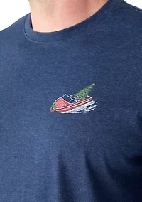 Big & Tall Feelin Festive Boat Graphic T-Shirt