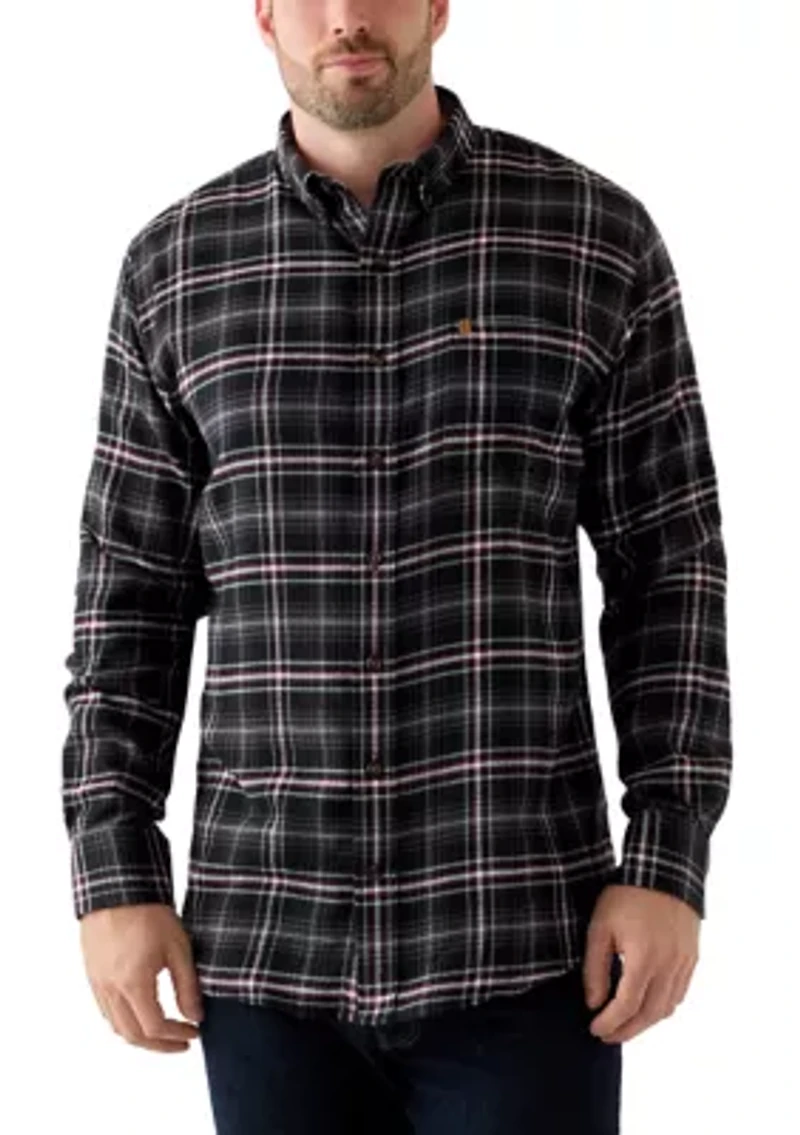 Big & Tall Plaid Stratton Flannel Button Down Shirt