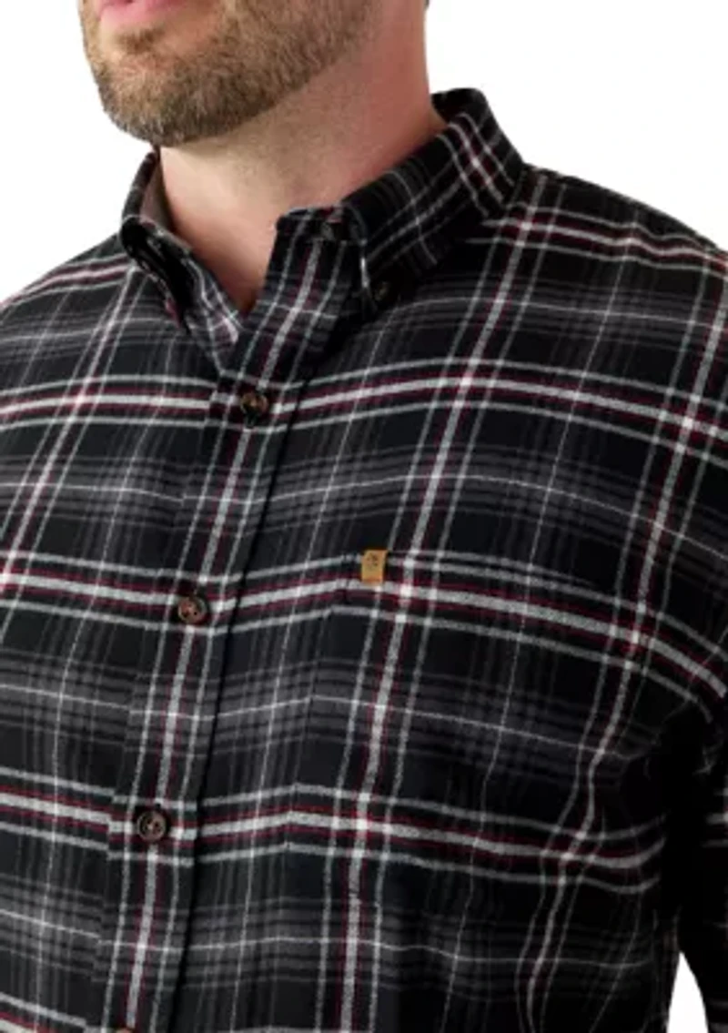 Big & Tall Plaid Stratton Flannel Button Down Shirt