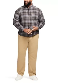 Big & Tall Stratton Flannel Long Sleeve Button Down