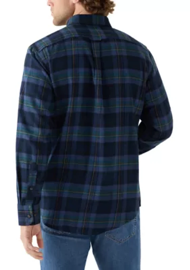Stratton Flannel Long Sleeve Button Down Shirt