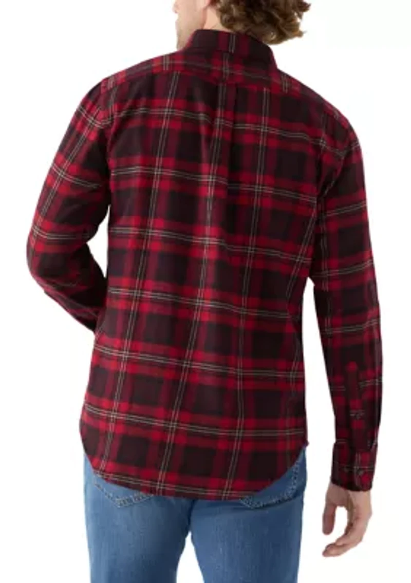 Stratton Flannel Long Sleeve Button Down Shirt