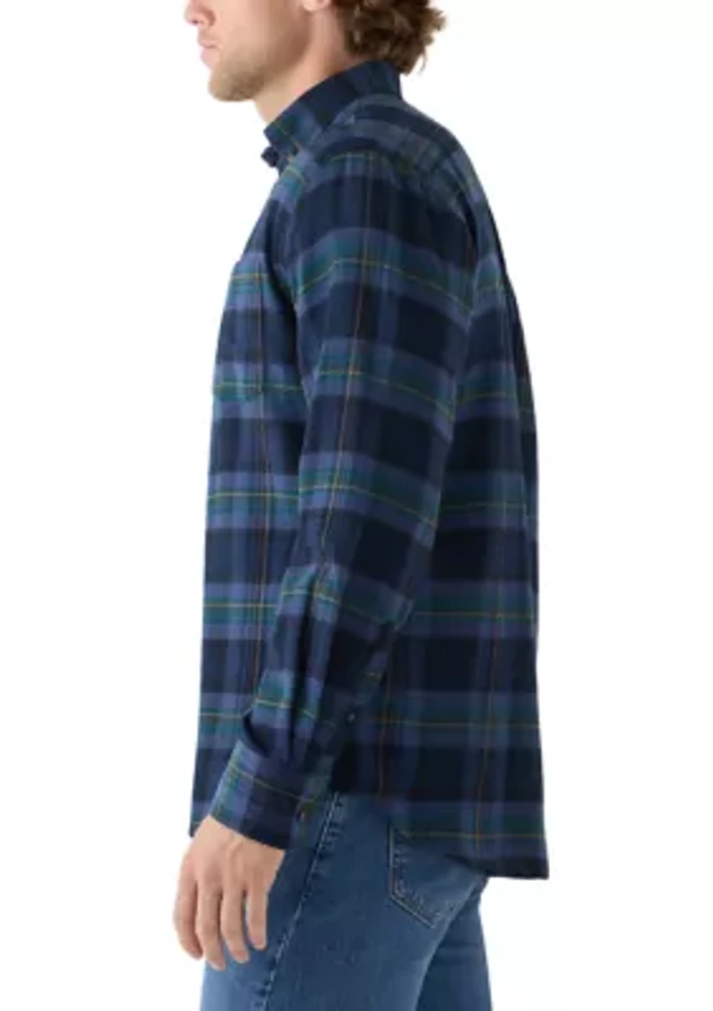 Stratton Flannel Long Sleeve Button Down Shirt