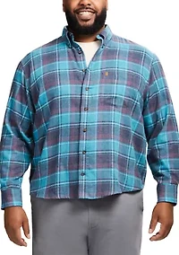 Big & Tall Stratton Flannel Long Sleeve Button Down Shirt