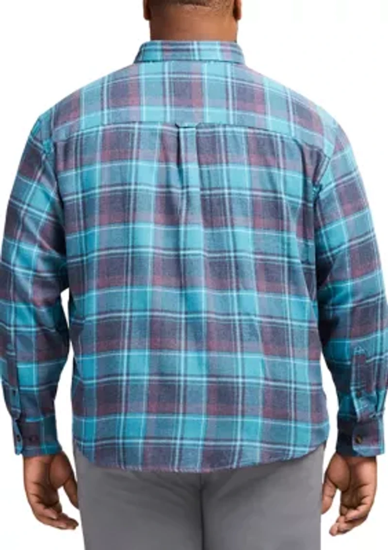 Big & Tall Stratton Flannel Long Sleeve Button Down Shirt