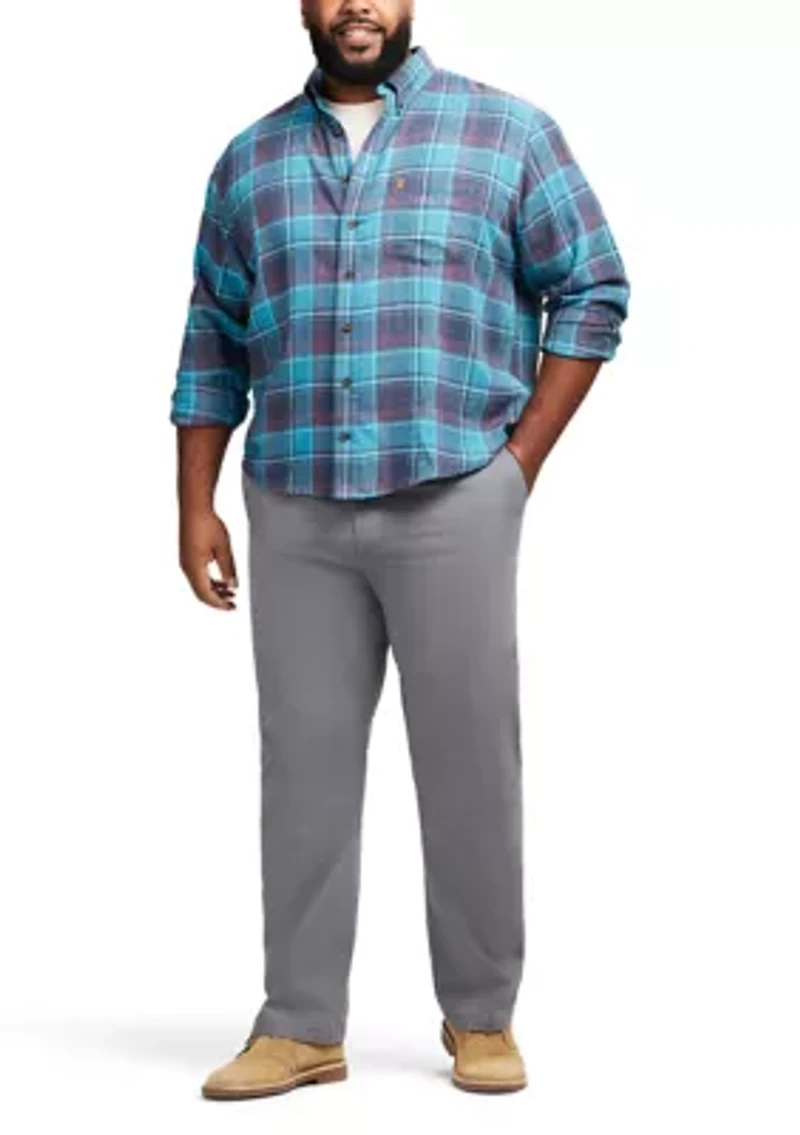 Big & Tall Stratton Flannel Long Sleeve Button Down Shirt