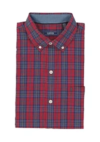 Holiday Tartan Long Sleeve Button Down Dress Shirt
