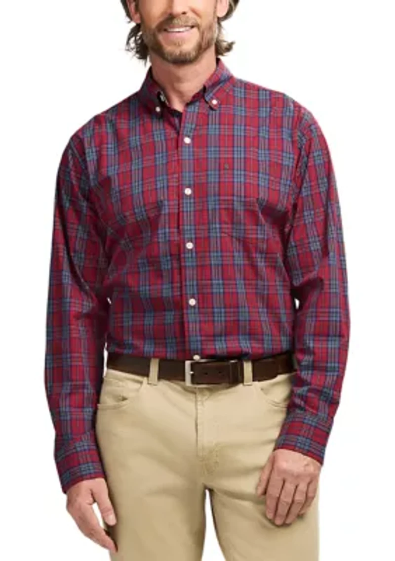 Holiday Tartan Long Sleeve Button Down Dress Shirt